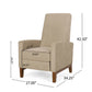 27" Wide Wood Hand Manual Club Recliner