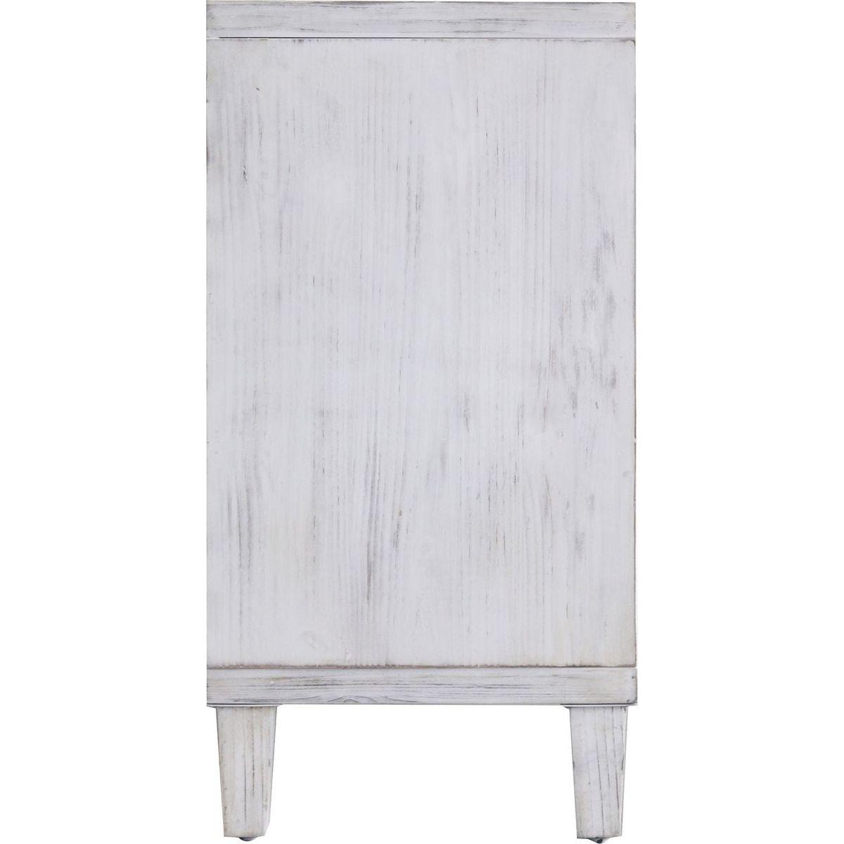 Accent Cabinet 4 Door Wooden Cabinet Sideboard Buffet Server Cabinet Storage Cabinet, for Living Room, Entryway, Hallway, Office, Kitchen and Dining Room, White Wash