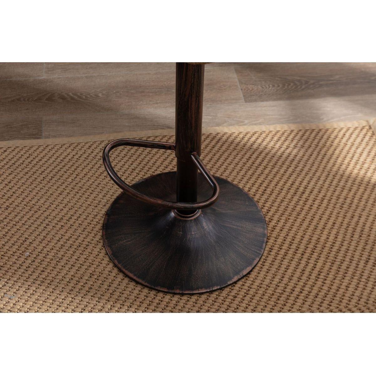 Swivel Bar Stools Set of 2 Adjustable Counter Height Chairs with Footrest for Kitchen, Dining Room 2PC/SET