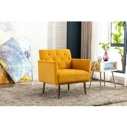 Accent Chair, leisure single sofa with Rose Golden feet