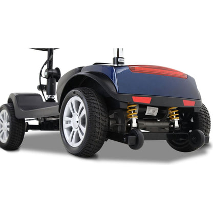 Four wheels Compact Travel Mobility Scooter with 300W Motor for Adult-300lbs, BLUE