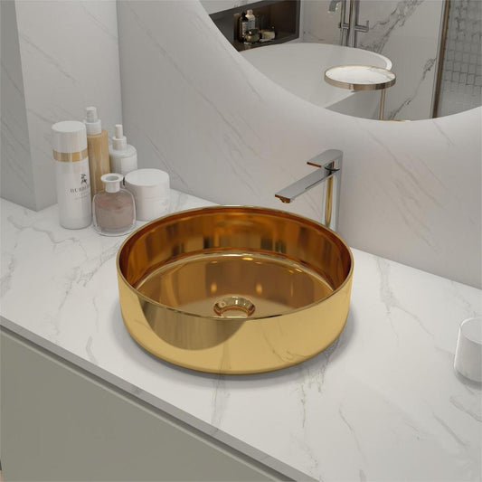 Ceramic Circular Vessel Bathroom Sink Art Sink