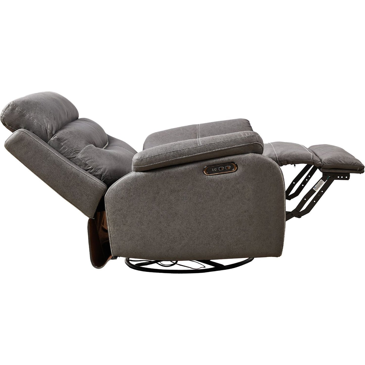 Liyasi Dual OKIN Motor Rocking and 240 Degree Swivel Single Sofa Seat recliner Chair Infinite Position, Head rest with power function