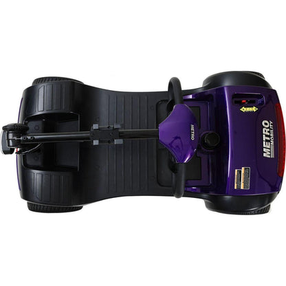 Four wheels Compact Travel Mobility Scooter with 300W Motor for Adult-300lbs, Dark Purple