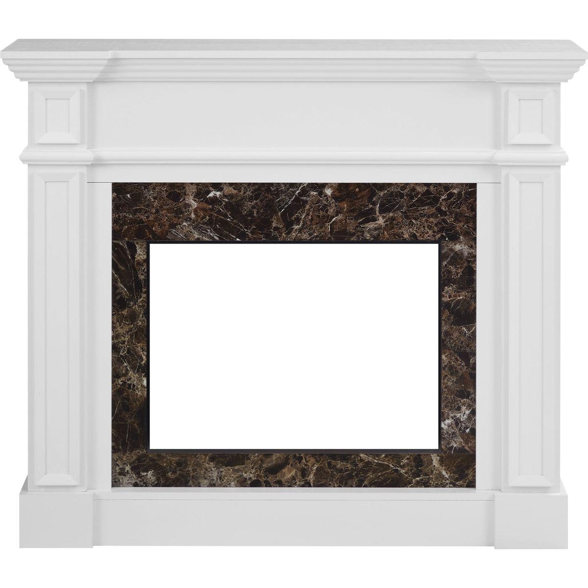 Only Mantel (NOT INCLUDED 23' FIREPLACE)--White, 45.6'W*11.8'D*40'H
