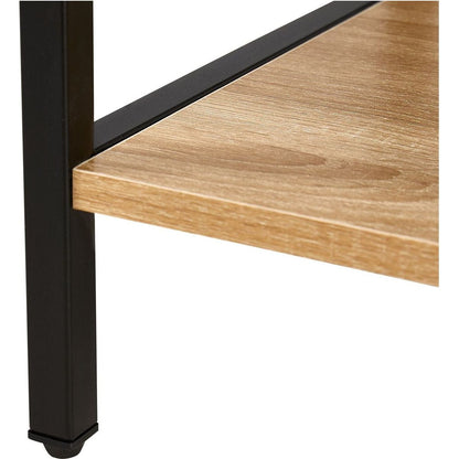 15.74" Rattan End table with drawer, Modern nightstand, metal legs,side table for living room, bedroom,natural(1 pc)