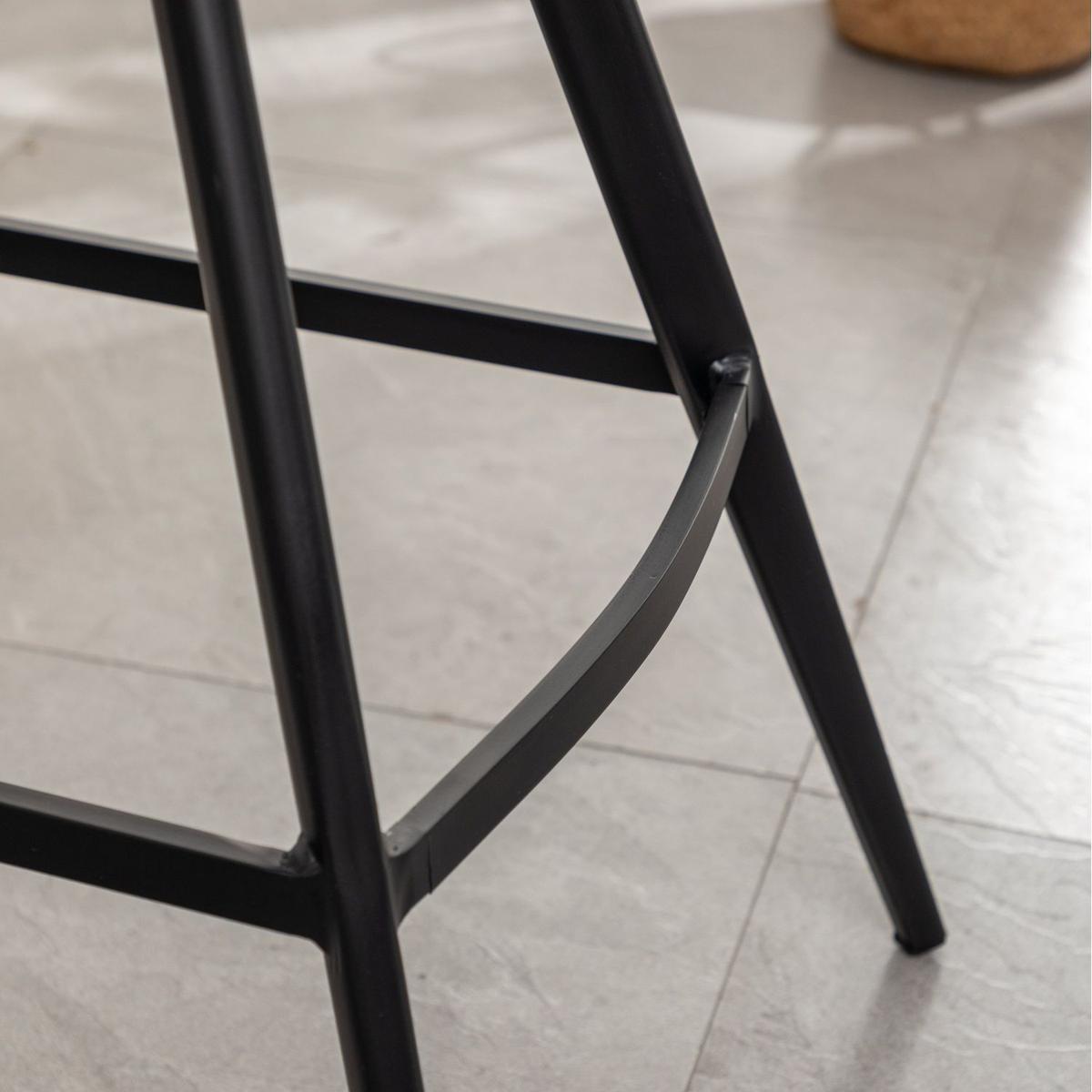 Porth Fabric Kitchen 28.25" Counter Height Stools, Set of 2, Gray
