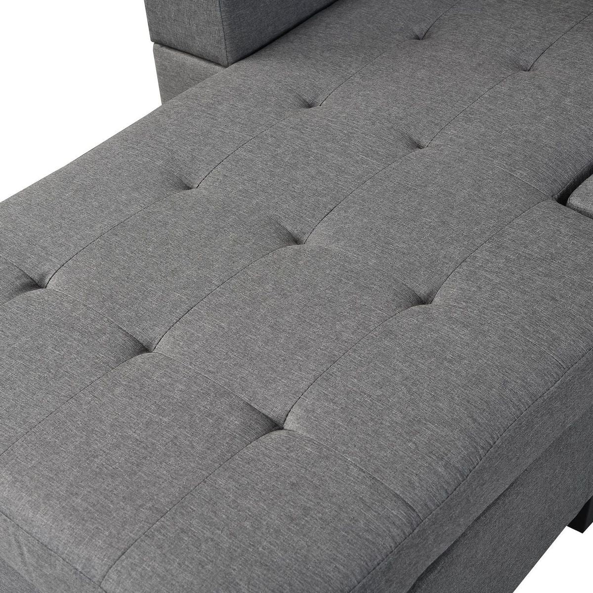 Sectional Sofa Set for Living Room with L Shape Chaise Lounge, cup holder and Left or Right Hand Chaise Modern 4 Seat