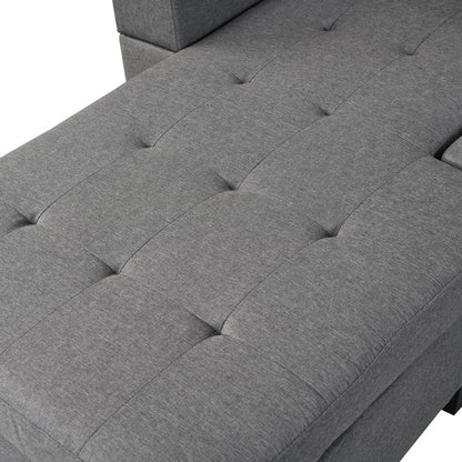 Sectional Sofa Set for Living Room with L Shape Chaise Lounge, cup holder and Left or Right Hand Chaise Modern 4 Seat