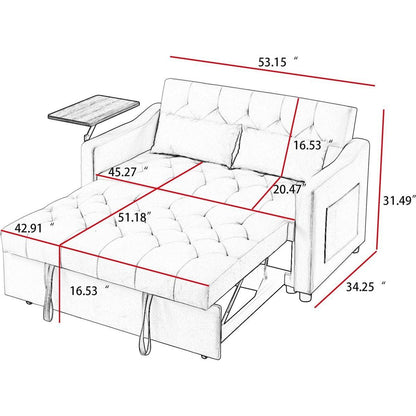 BLACK VELVET SOFA BED