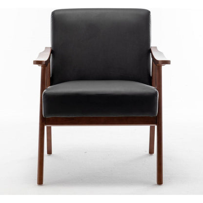 Mid-Century Modern Chair, Living Room Chair with Solid Wood Frame, Accent Chair Extra-Thick Backrest, Wingback Chair for Bedroom, Reading Room, Living Room, Lounge Chair Indoor