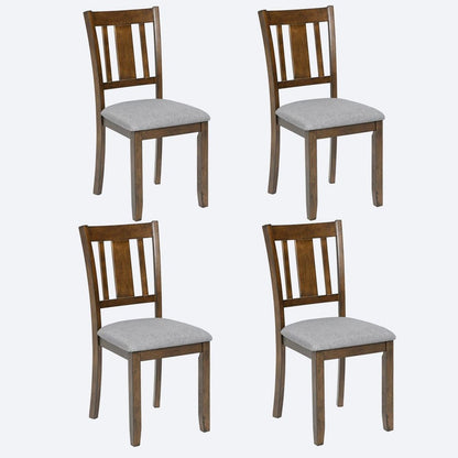 Dining Chairs set for 4,Kitchen Chair with Padded Seat, Side Chair for Dining Room, Walnut