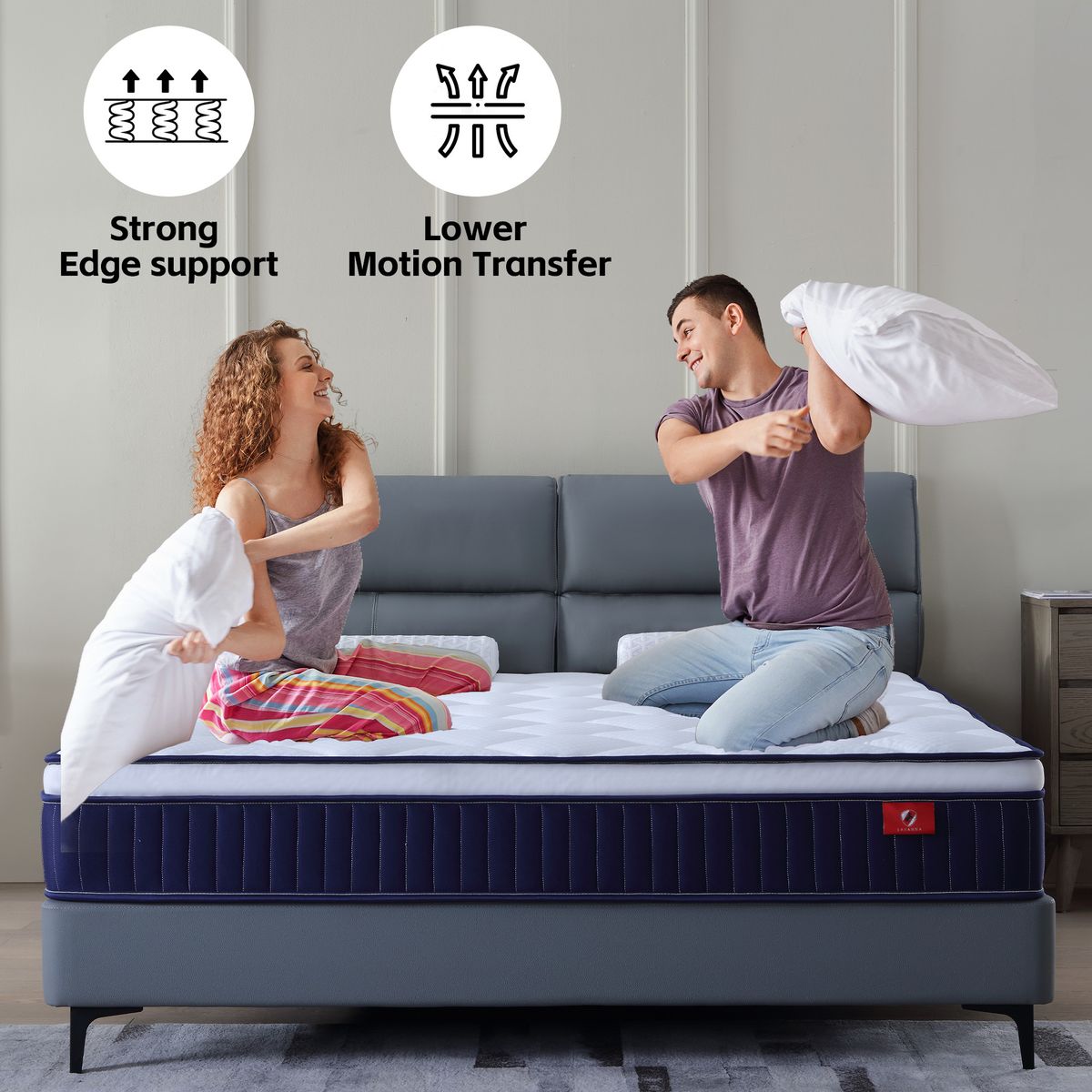 Cool 10 Inch Plush Gel Memory Foam Pocket Spring Hybrid Mattress