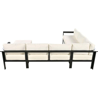 U-shaped multi-person outdoor sofa set, suitable for gardens, backyards, and balconies.