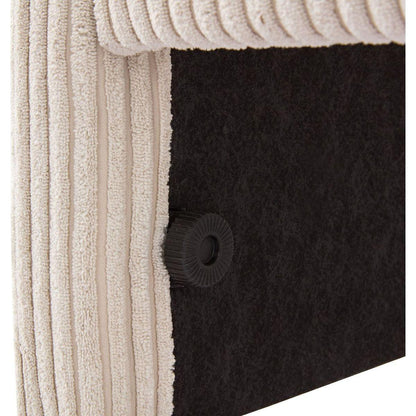 Twin Size L-Shaped Corduroy Daybed,Upholstered Bed Frame with 2 Storage Drawers, Beige