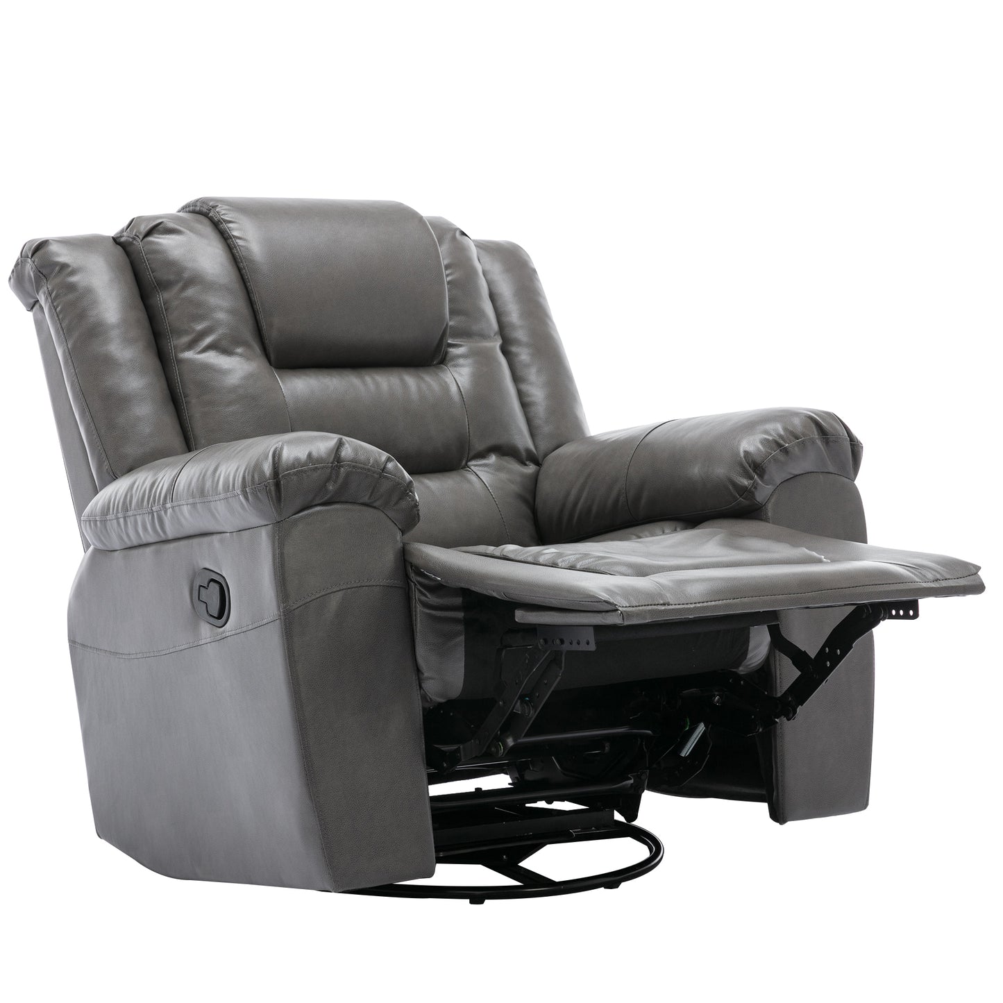 360Swivel and Rocking Home Theater Recliner Manual Recliner Chair with Wide Armrest for Living Room,Bedroom, Grey