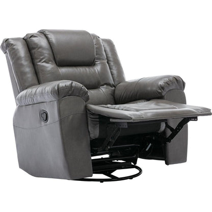 360Swivel and Rocking Home Theater Recliner Manual Recliner Chair with Wide Armrest for Living Room,Bedroom, Grey