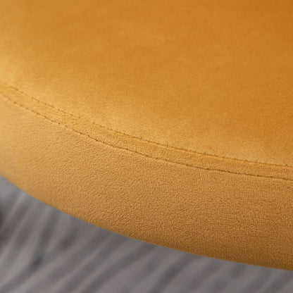 Amoa Contemporary Velvet Upholstery Dining Chair, Yellow