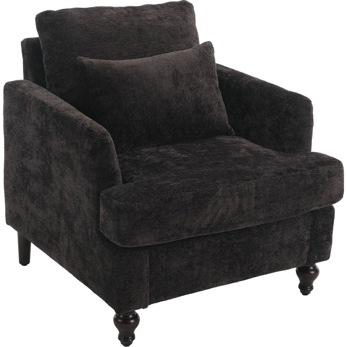 Wood Frame Armchair, Modern Accent Chair Lounge Chair for Living Room