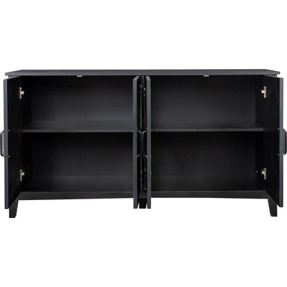 Cabinet with 4 Doors and 4 open shelgves,Freestanding Sideboard Storage Cabinet Entryway Floor Cabinet for Living Room Office Bedroom