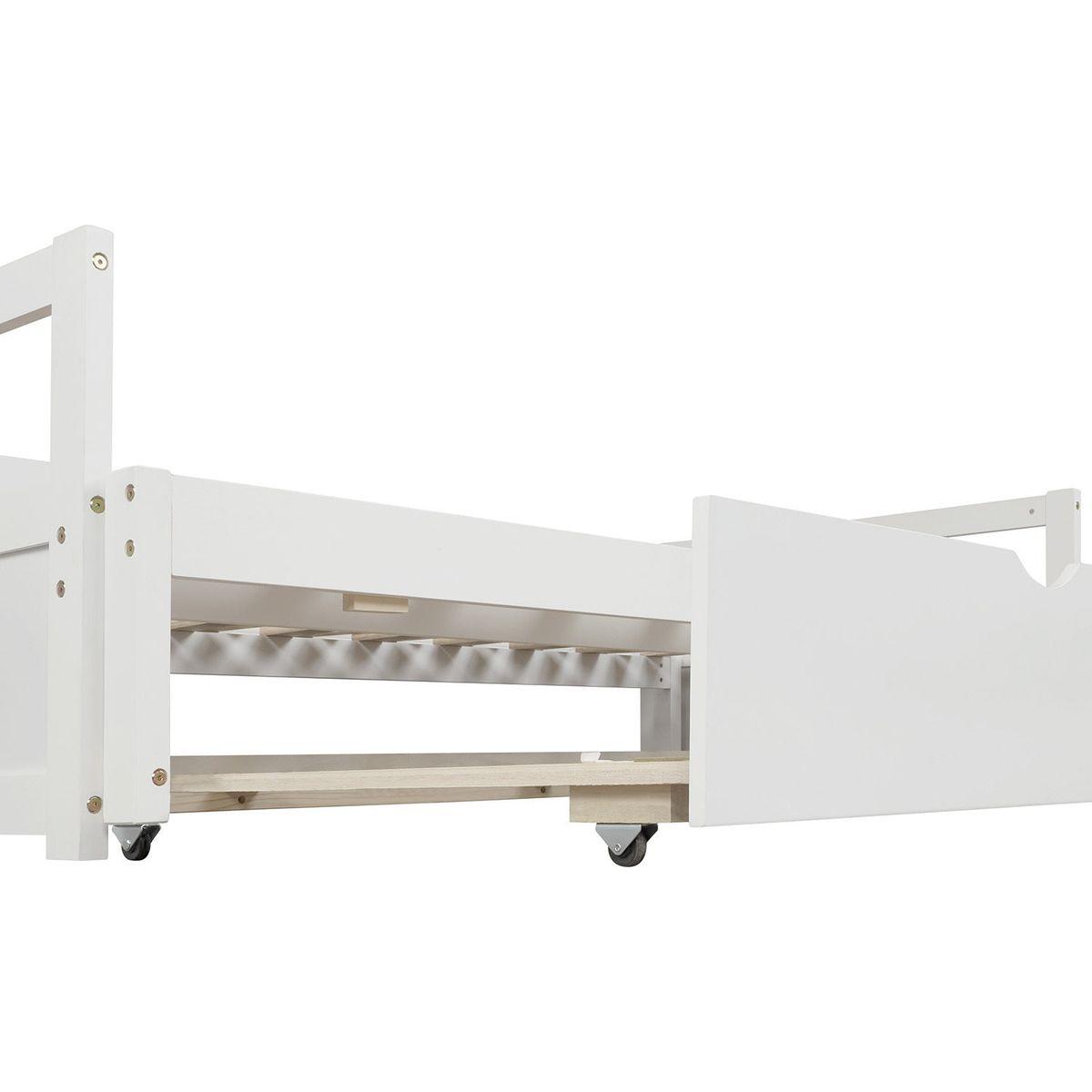 Extending Daybed with Trundle, Wooden Daybed with Trundle, White