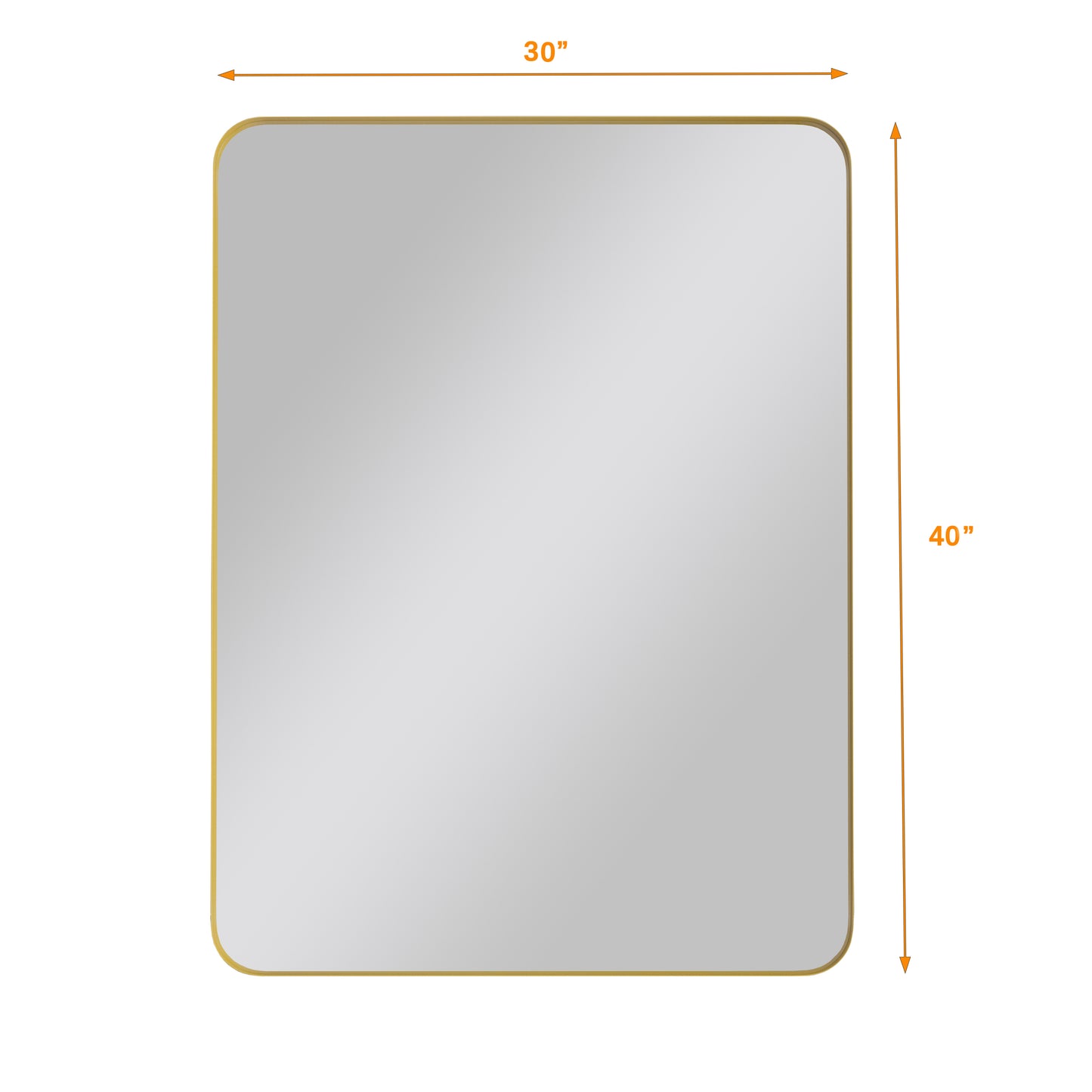 Wall Mirror 30x40 Inch Gold Rectangular Mirror Metal Framed Mirror Vanity Mirror Dressing Mirror, for Bathroom, Living Room, Bedroom Wall Decor