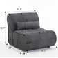 Soft Pellet Velvet Recliner - Comfortable Lounge Chair with Waist Pack Padding, Modern Design, Ideal for Living Room, Bedroom or Office - Dark Gray