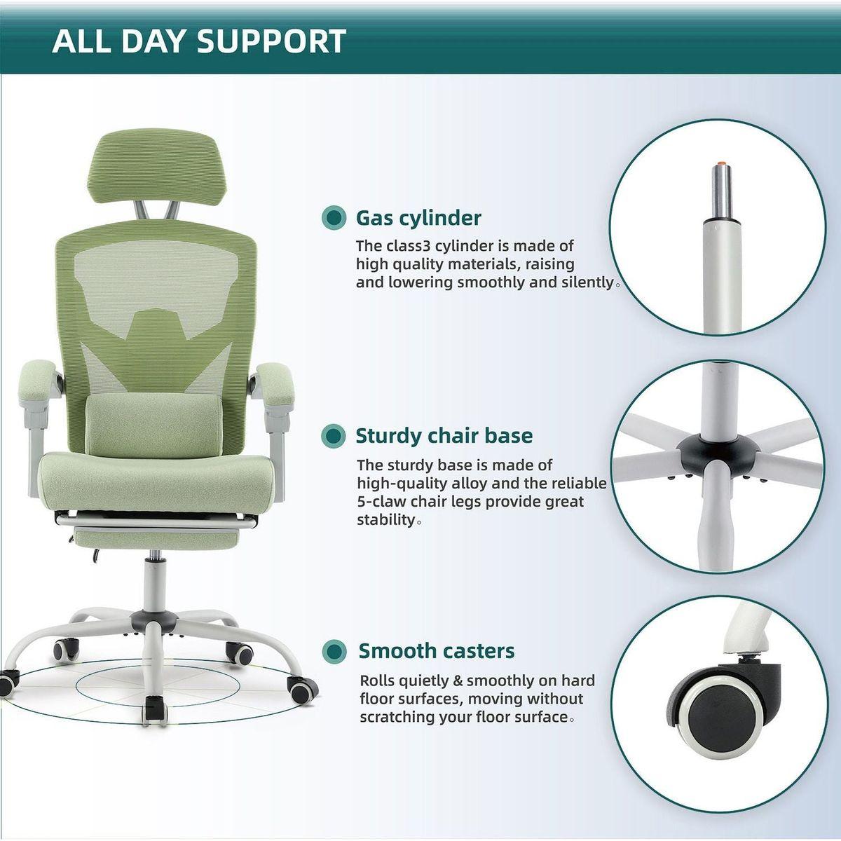 Mesh High Back Ergonomic Office Chair Lumbar Support Pillow Computer Desk Chair