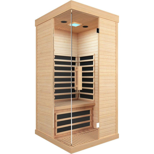 Canadian hemlock single sauna room