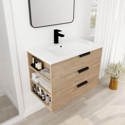 30 Inch Bathroom Vanity With Top(GGRB3020MOWH)