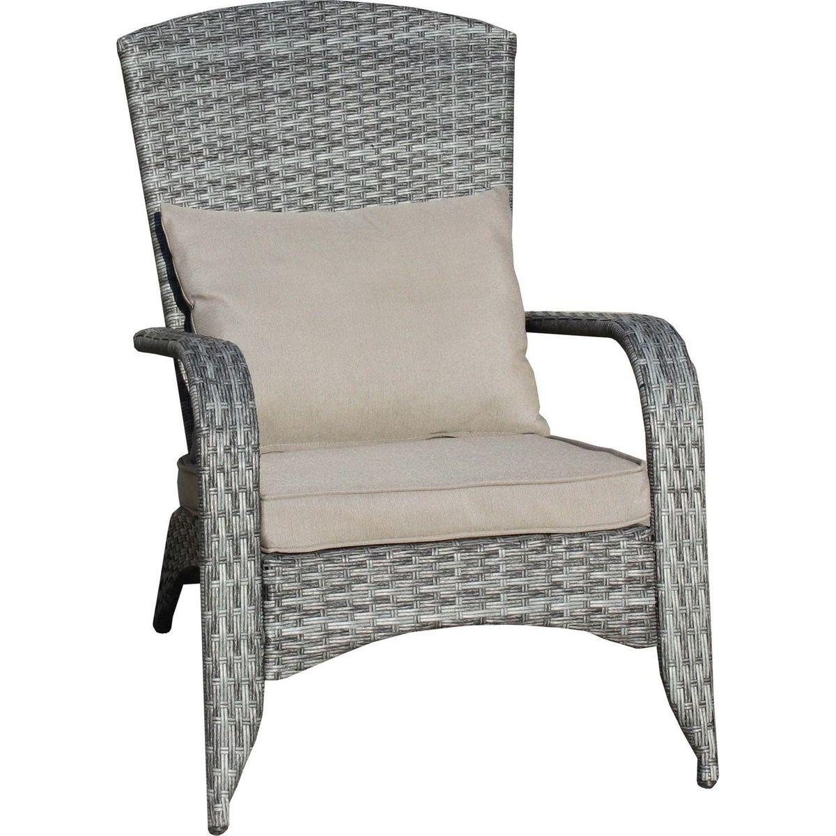 Patio Chair with Cushions(Grey Cushion)