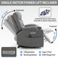 Okin Motor Up to 350 LBS Power Lift Recliner Chair, Heavy Duty Motion Mechanism with 8-Point Vibration Massage and Lumbar Heating, Cup Holders, USB and Type-C Ports, Removable Cushions, Grey