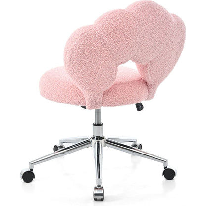 360Swivel Height Adjustable,Swivel Chair,Teddy fabric,home office chair
