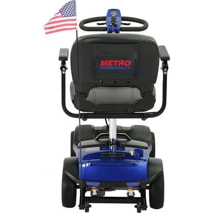 MAX SPORT BLUE 4 Wheels Outdoor Compact Mobility Scooter with 2 in 1 Cup & Phone Holder
