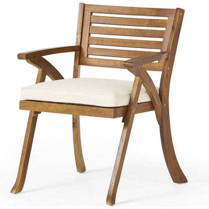 HERMOSA 5 PIECE WOOD DINING SET WITH CUSHIONS