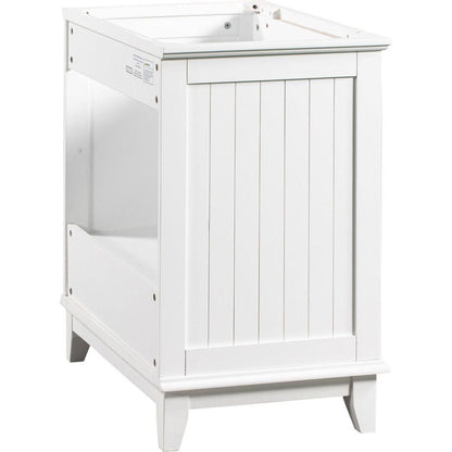 30" Bathroom Vanity Base without Sink, Bathroom Cabinet with Two Doors and One Drawer, White