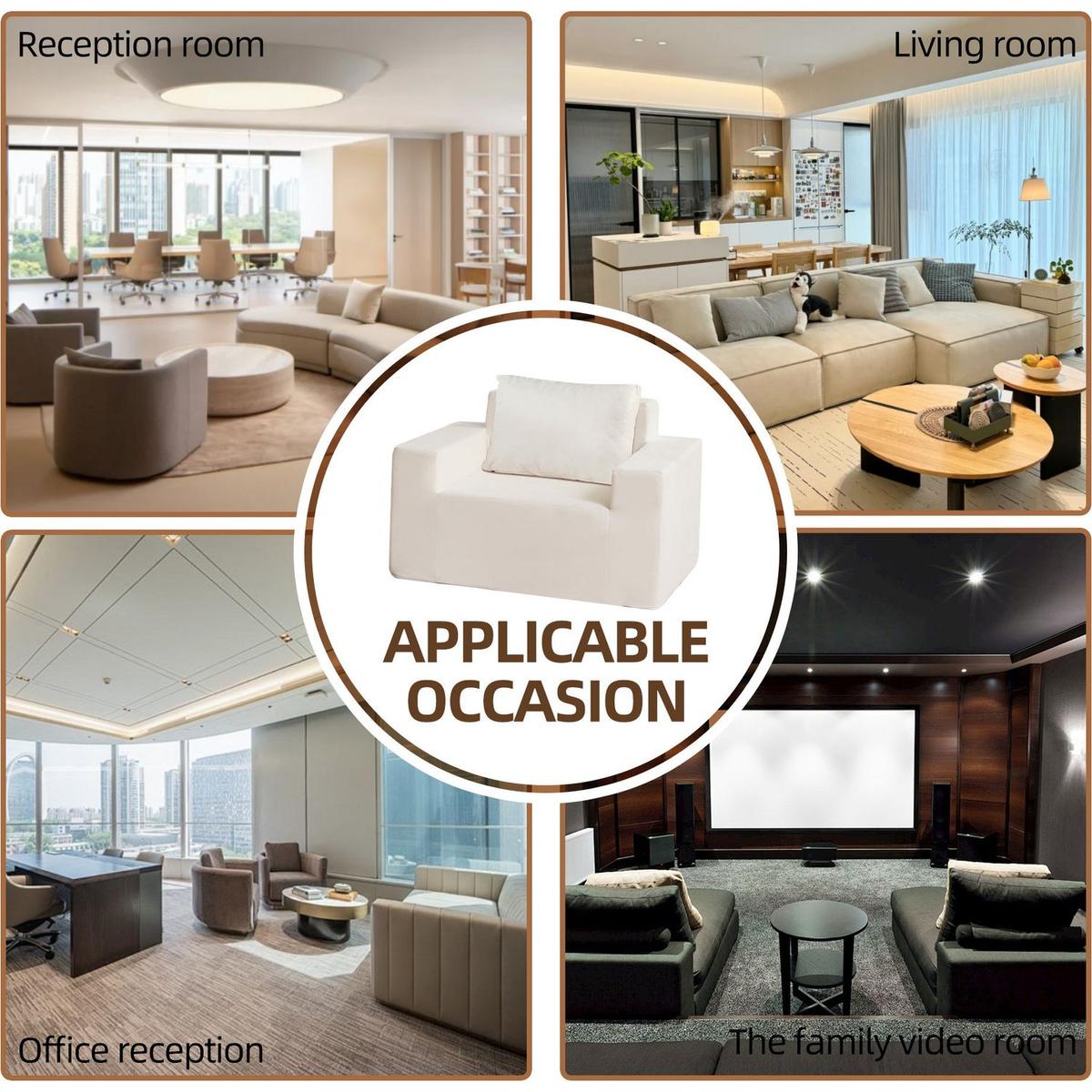 Sofa in a box Foam Sofa Couch with Pillow, Bean Bag Chairs for Adults Stuffed High-Density Foam, Large Bean Bag Sofa for Living room Bedroom Gaming Room