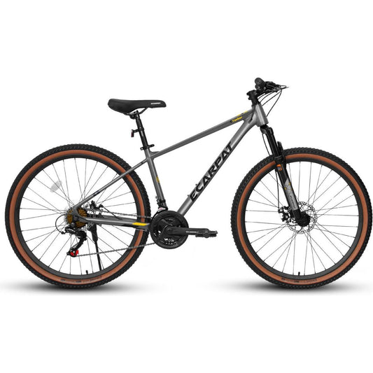 Mountain Bike 27 Inch Wheels, 21-Speed Mens Womens Trail Commuter City Mountain Bike, Aluminium Frame Disc Brakes Thumb Shifter Front Fork Bicycles