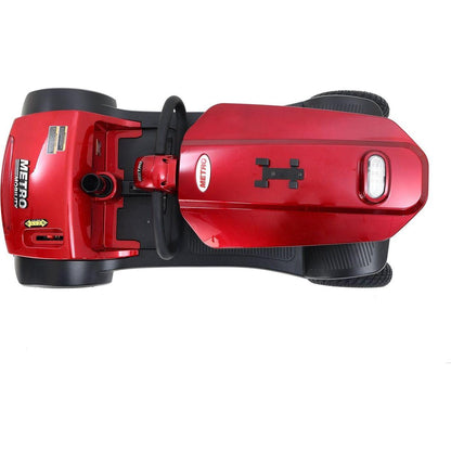 MAX PLUS RED 4 Wheels Outdoor Compact Mobility Scooter with 2pcsx20AH Lead acid Battery, 16 Miles, Cuo Holders & USB charger Port