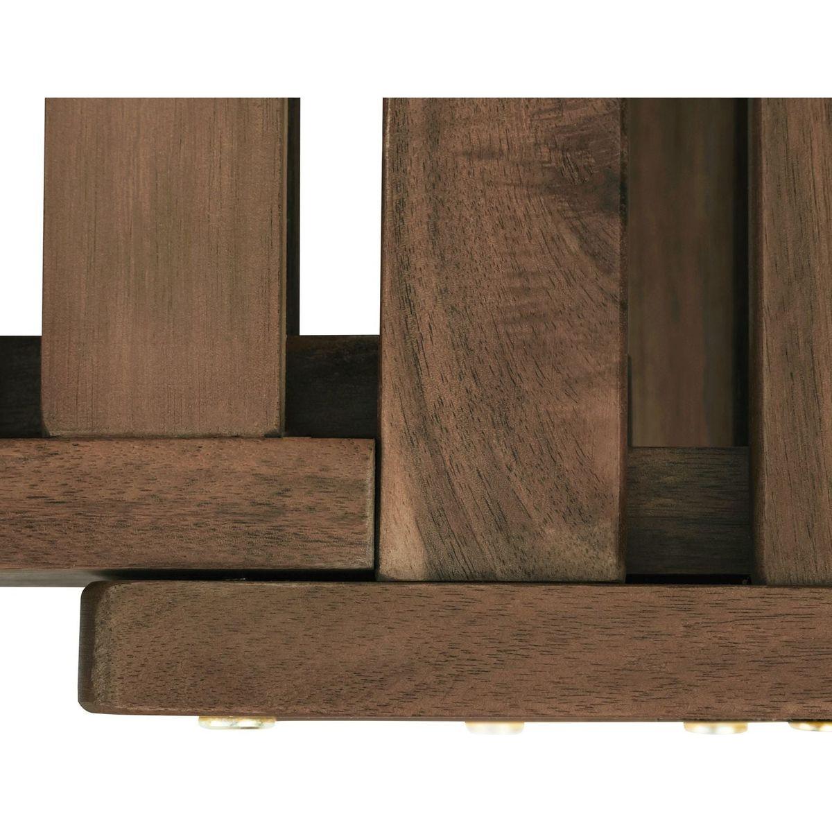 Outdoor Adjustable Patio Wooden Daybed Sofa Chaise Lounge with Cushions for Small Places, Brown Finish+Beige Cushion