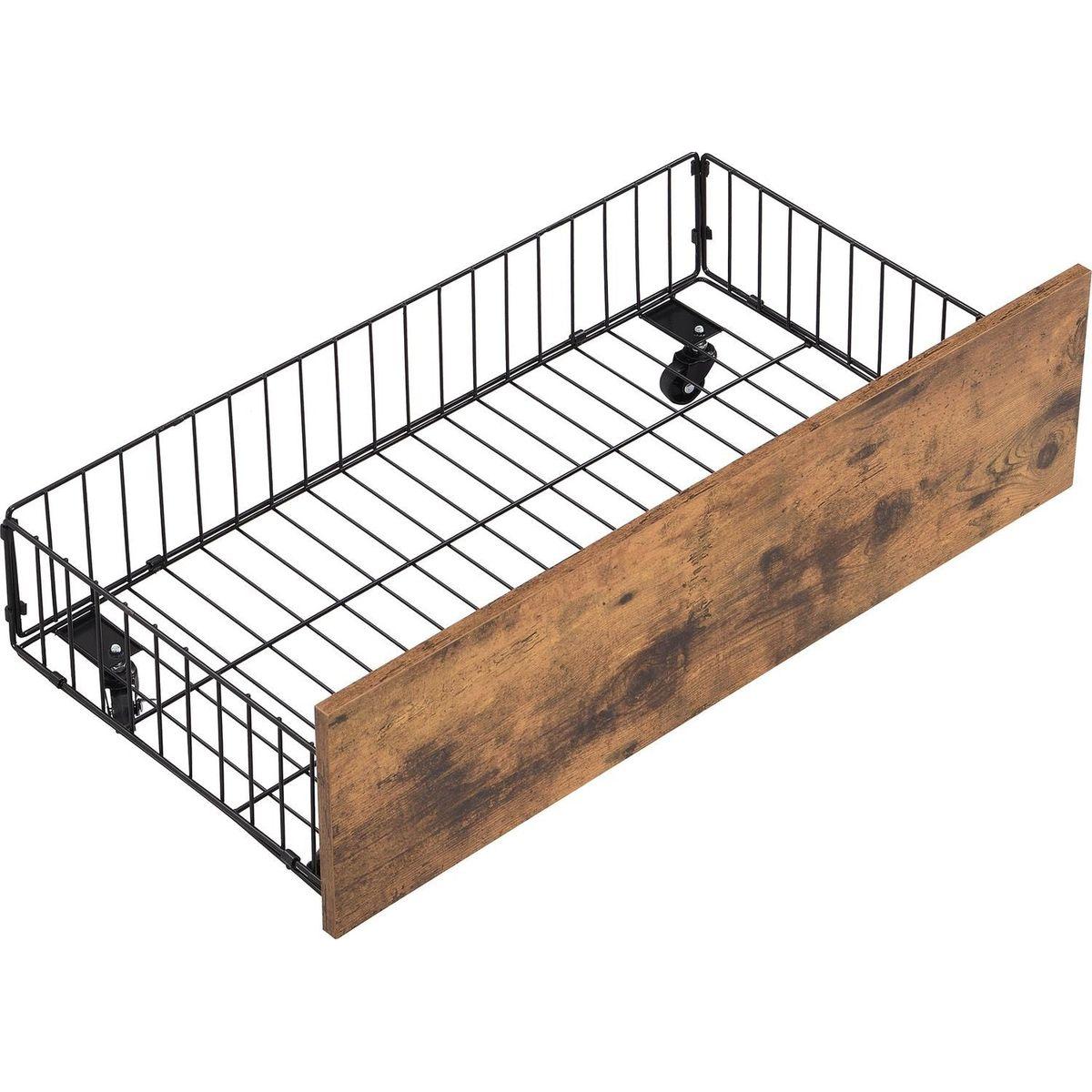Twin XL over Twin XL Metal Bunk Bed with MDF Board Guardrail and Two Storage Drawers,Black