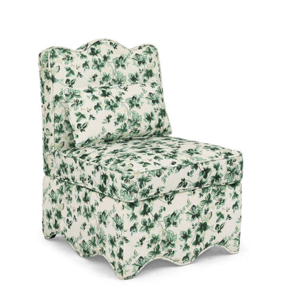 Elegant Flannel Single Dining Chair with Soft Seat Cushion and Backrest, Green, Wood Frame