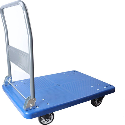 Hand Truck Upgraded Foldable Push Cart Dolly 660 lbs Capacity Moving Platform Hand Truck Heavy Duty Space Saving Collapsible Swivel Push Handle Flat Bed Wagon