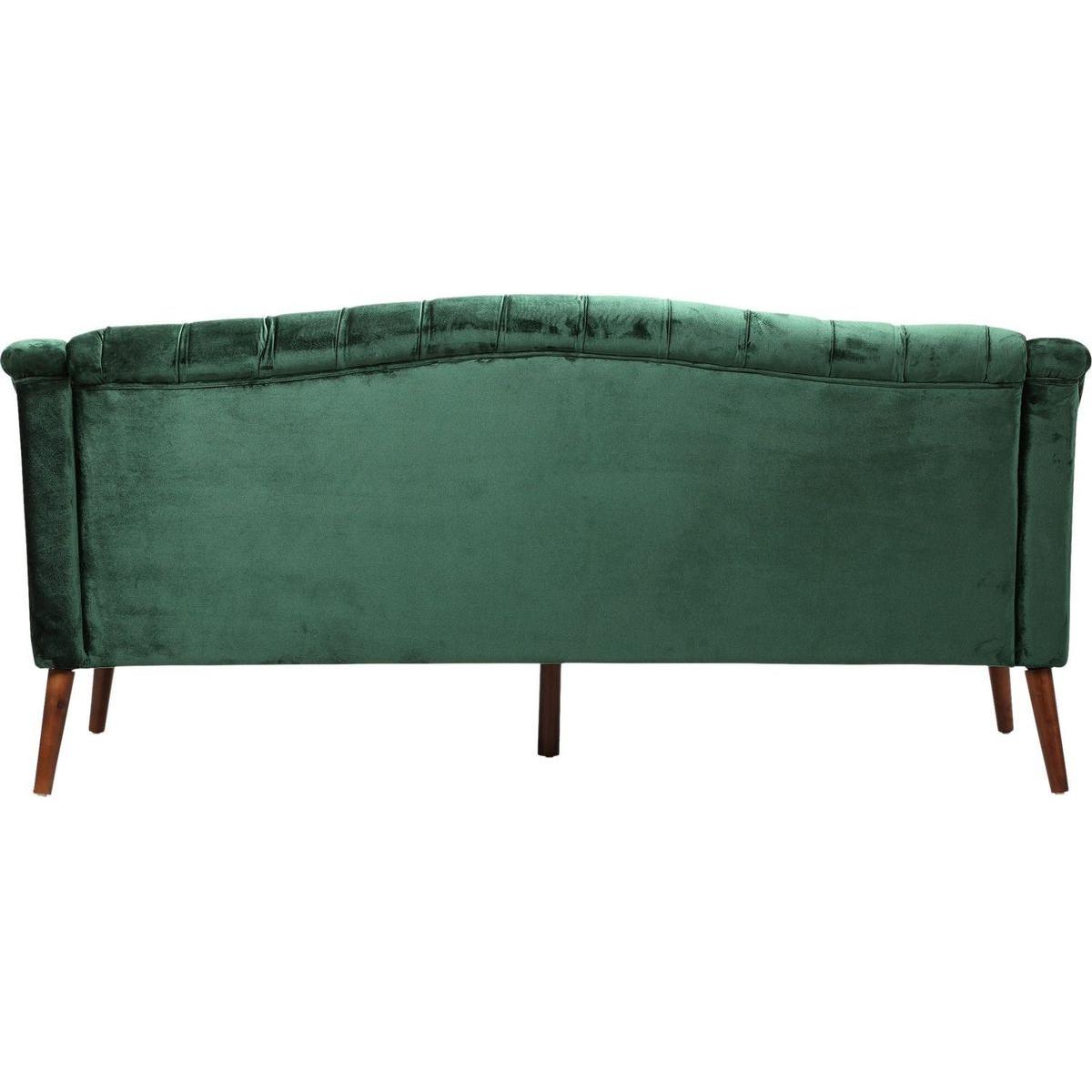 Comfy 3-seat Sofa with Wooden Legs, PU, for Living Room and Study