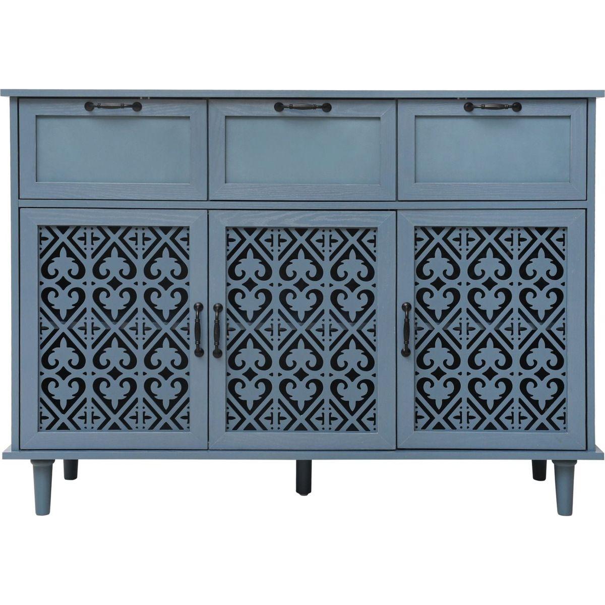 3 Door 3 Drawer Cabinet, American Furniture, Suitable for Bedroom, Living Room, Study - Streamdale Furniture