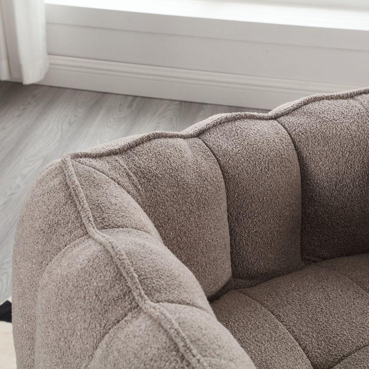 Soft Bean Bag Chair with High Resilient Foam(Chips)for living room and bedroom,Comfortable Square Lazy Sofa with Footstool, Cover for Adults to Gaming, Reading, and Watching TV - Streamdale Furniture