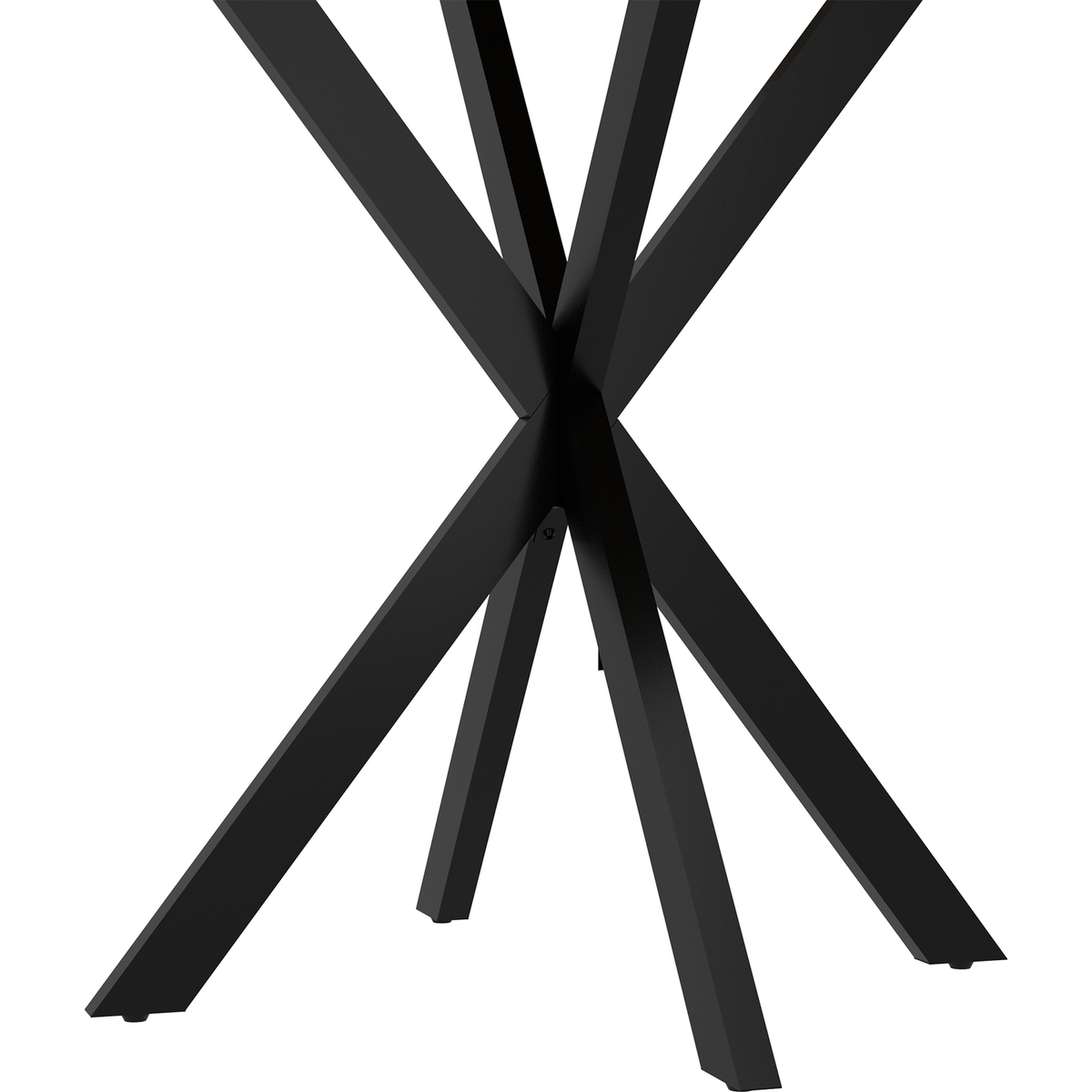 31.5 Inch Round Dining Table, Small Circle Kitchen Table with Metal Black Legs for 2-4 people,Modern Dining Room Table, Brown (only table)