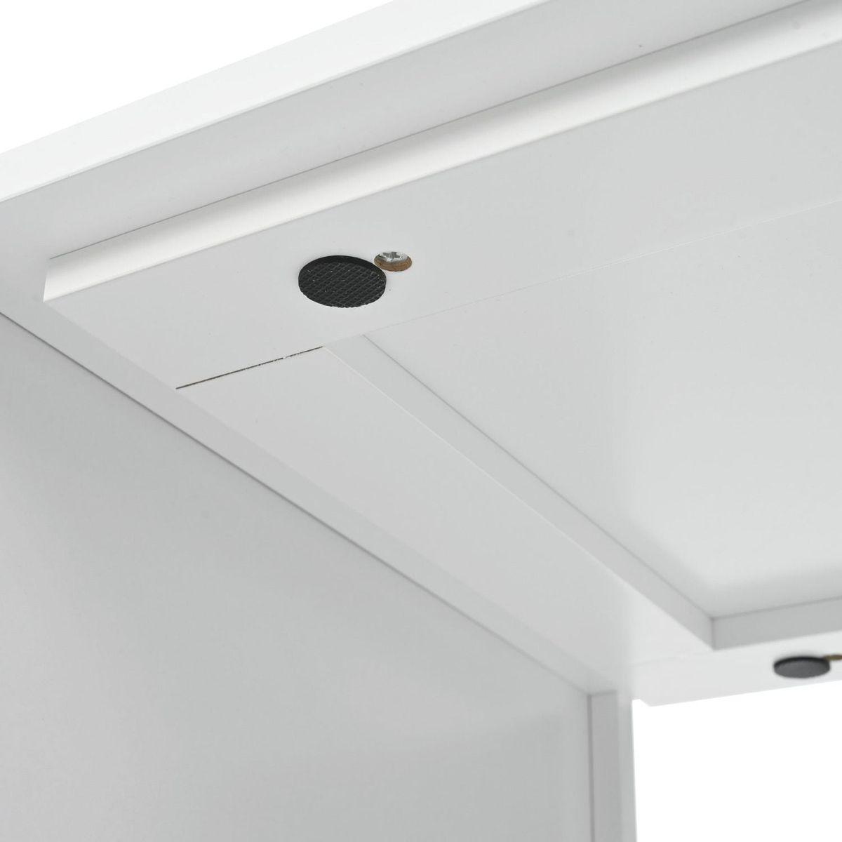 Rolling Kitchen Island With Movable Extended Table, Kitchen Cabinet on Wheels with Power Outlets and 2 Fluted Glass Doors, Kitchen Island with a Storage Compartment and Side 3 Open Shelves, White