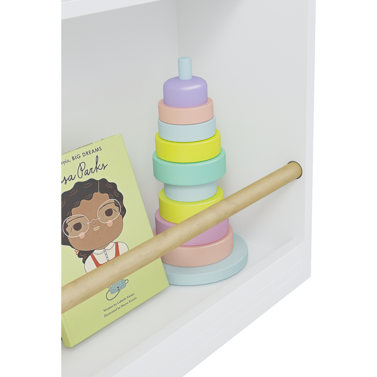 3 Tier Kids Book Shelf,Kids Book Rack, Helps Keep Bedrooms, Playrooms, and Classrooms Organized,White - Streamdale Furniture