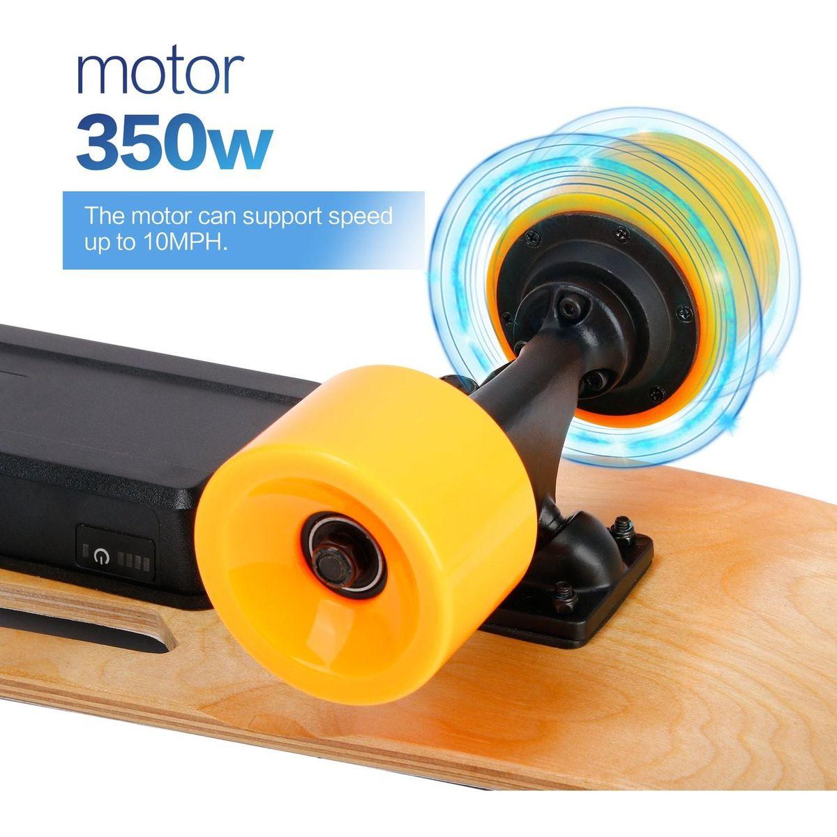 Small Electric Skateboard with Remote Control, 350W, Max 10 MPH, 7 Layers Maple E-Skateboard, load up to 100kg for Adult, Teens, and Kids